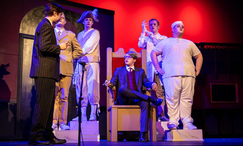 Students perform onstage